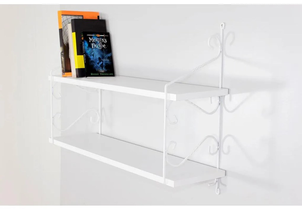 Nástenná polica SERAMONI 51x72 cm biela