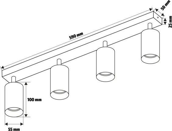 Brilagi - LED RGBW stmievateľné bodové svietidlo SELE MODERN 4xGU10/6,5W/230V Wi-Fi čierne