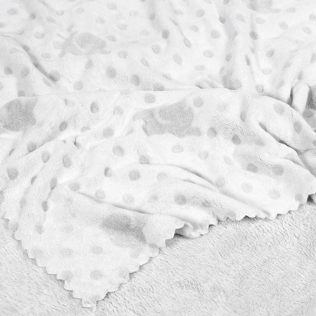 Goldea kvalitná detská deka z mikrovlákna - siví sloníci s bodkami 75 x 100 cm