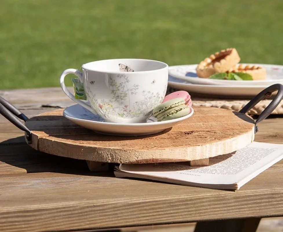 Šálka ​​s tanierikom s lúčnymi kvetmi Wildflower Fields - 12*9*6 cm / Ø 14*2 cm / 250 ml