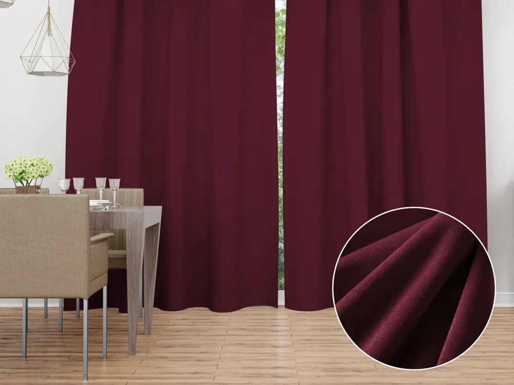 Biante Zamatový záves Velvet Prémium SVP-010 Tmavo vínový - šírka 270 cm 270x240 cm