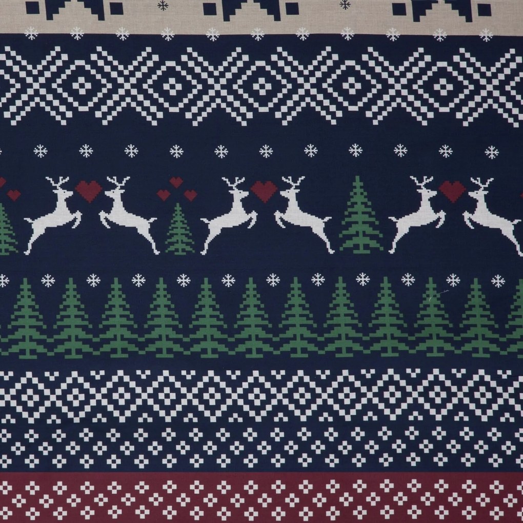 VIANOČNÉ RENFORCÉ OBLIEČKY SKANDY 200X220 CM, 2 KS 70X80 CM VZOROVANÉ