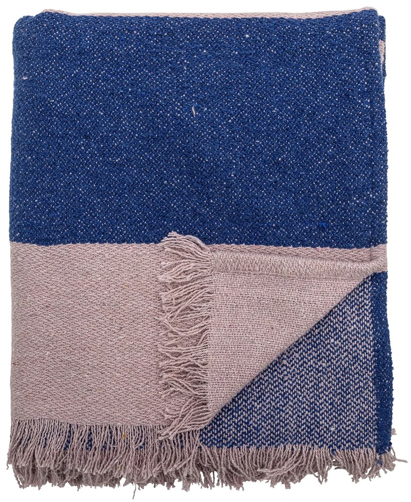 Bloomingville Prehoz z recyklovanej bavlny Cadeo Blue 130 x 160 cm