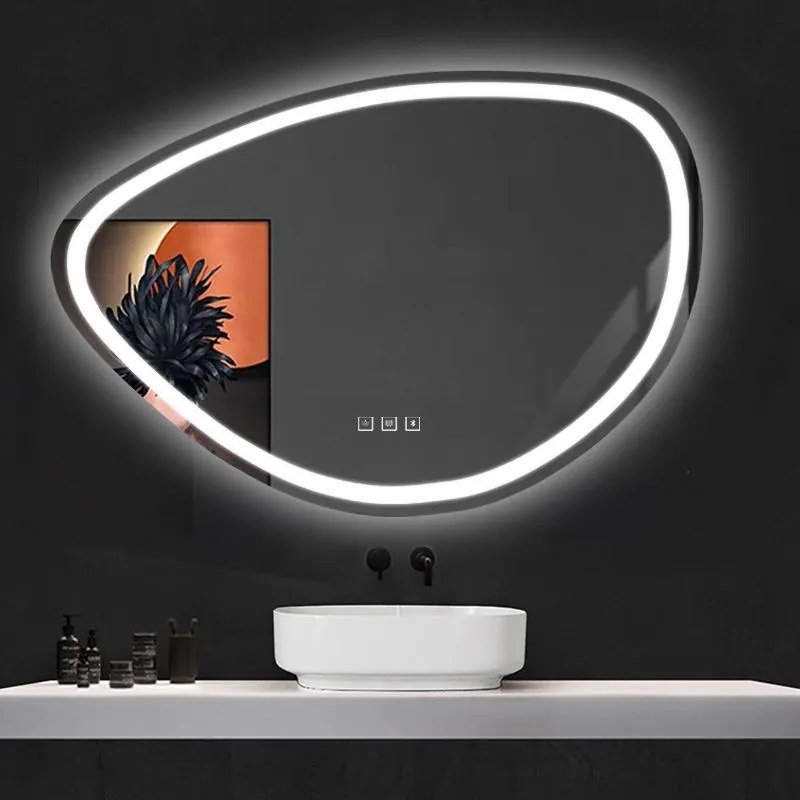 Tutumi Rea Fog, LED kúpeľňové zrkadlo 100x70cm s bluetooth, HOM-05516