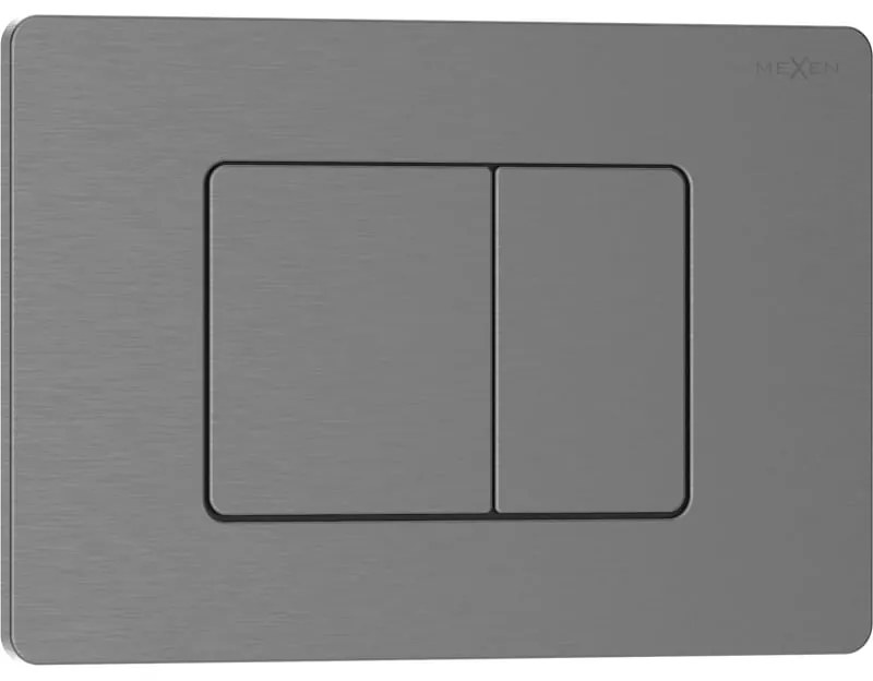 Mexen Tex 05, splachovacie tlačidlo z nehrdzavejúcej ocele, šedá matná-brúsená, 6105-12