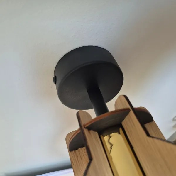 Prisadený luster LANDO 1xE27/15W/230V dub