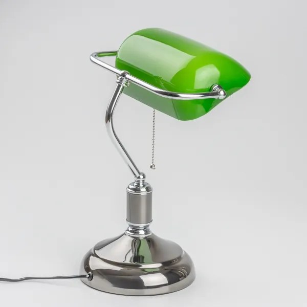 Brilagi - Stolná lampa BANK OFFICE 1xE27/60W/230V čierna/strieborná/zelená