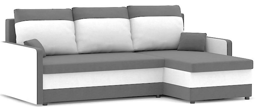 Rozkladacia rohová sedacia súprava MILTON model 2 Čierna/červená