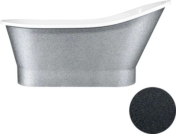 Besco Voľne stojaca vaňa z liateho mramoru Gloria Glam G 150x67 (160x67,5) BESCO-Rozmery: 150x67, BESCO-Farba: Biela/zlatá