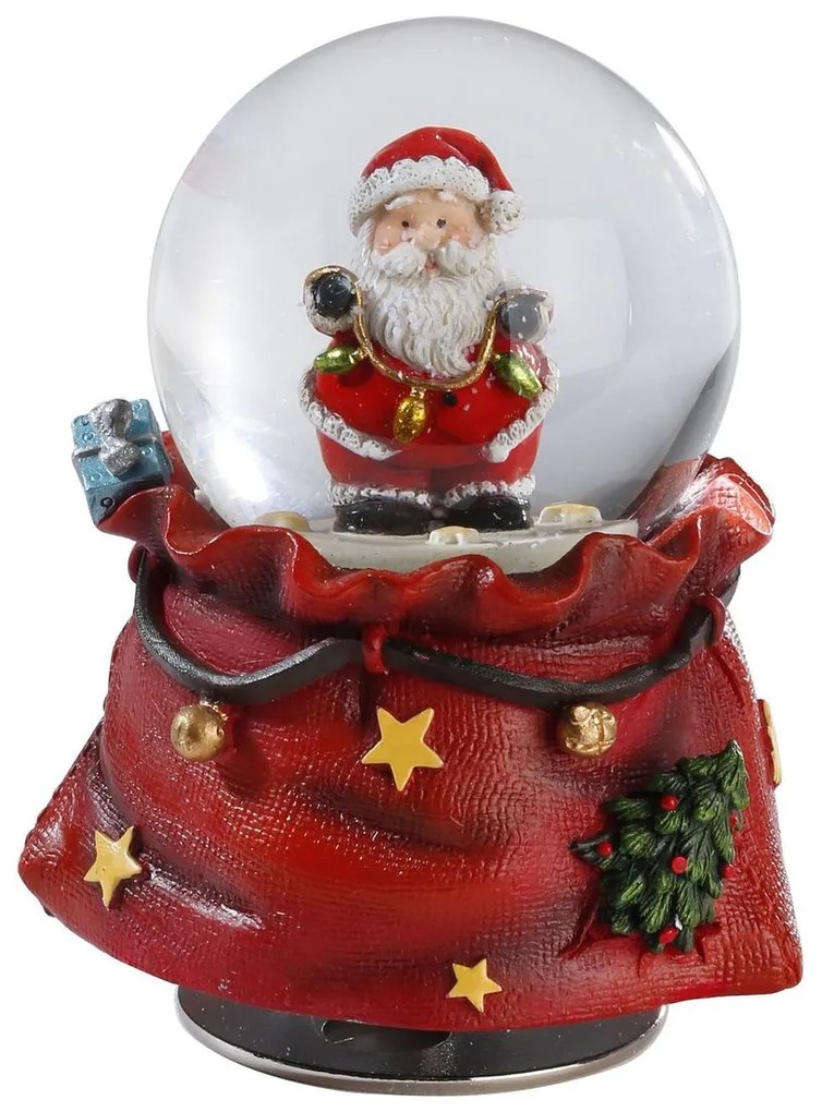 Vianočná dekorácia hracia guľa, ø 12 cm, červená