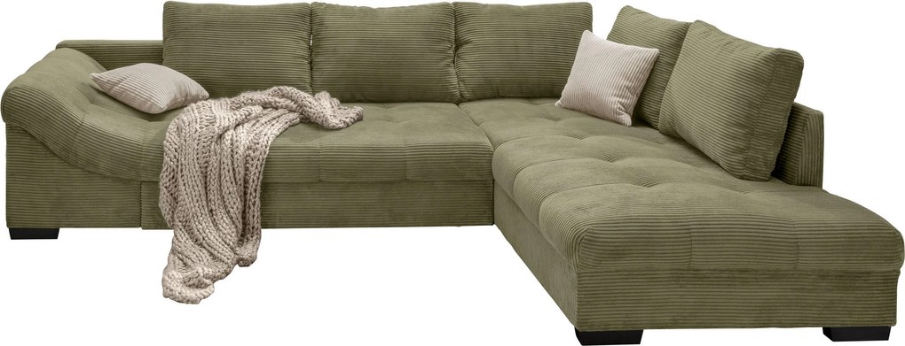 XXXLutz ROHOVÁ SEDAČKA, textil, olivovozelená P & B - Sedačky - 002310006751