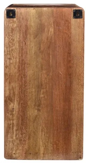 furniture-nabytek.cz - Masívna kúpeľňová spodná skrinka Calcutta z recyklovaného dreva, lakovaná, viacfarebná – 35×35×70 cm