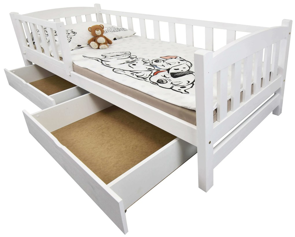 FA Detská posteľ Oľga 2 (180x80 cm) s úložnými priestormi - viac farieb Farba: Biela
