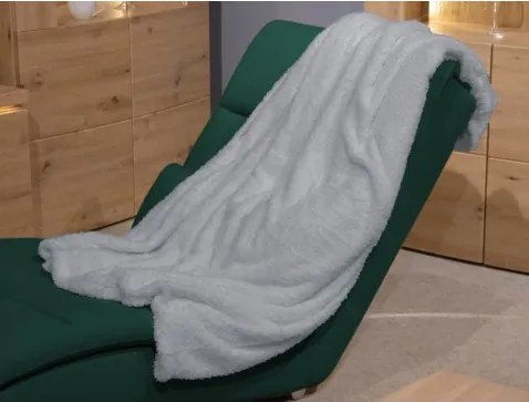 Deka Kuschelteddy 150x200 cm, strieborná%