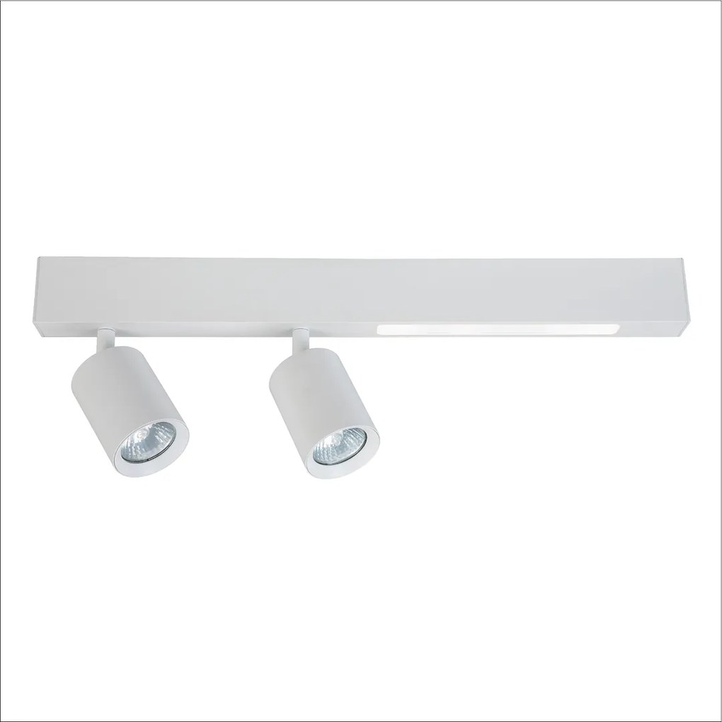 EUlight Stropné svietidlo Magnet, 2x biele kovové tienidlo + 1x LED 5W, w