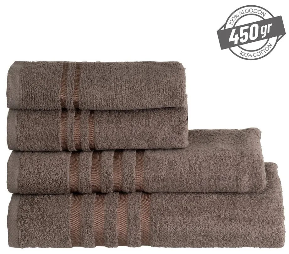 Hnedá froté bavlnená osuška 70x140 cm Simple – Casa Selección