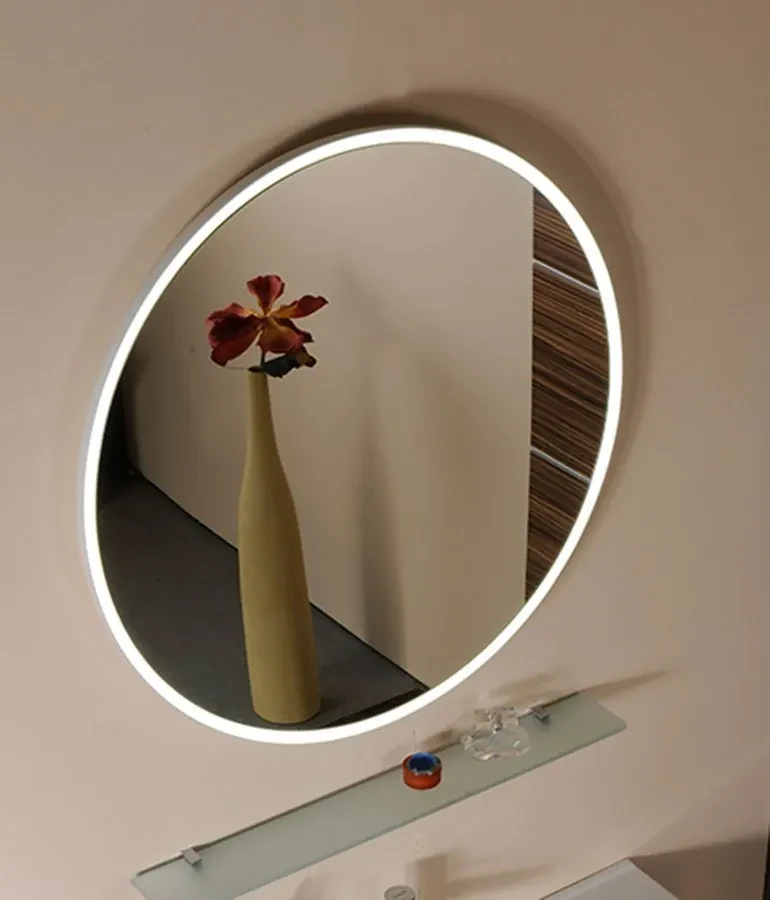 Sapho Sapho, FLOAT LED podsvietené zrkadlo, priemer 740mm, biela, 22574