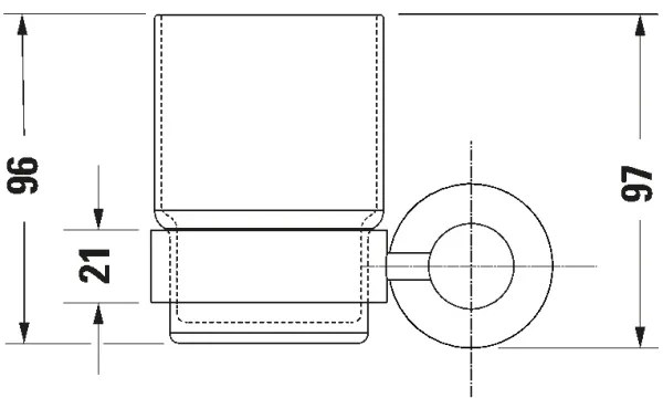 Duravit 99204600 - Nástenný držiak na zubné kefky D-CODE, pravý, matná čierna