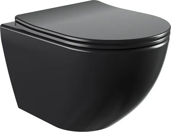 BPS-koupelny Podomietkový modul Geberit DuoFix s WC misou NERO-MTB-03 + ovládacie tlačidlo Delta 50 čierna mat