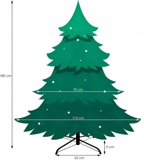 SPRINGOS Vianočný stromček Smrek prírodný DELUXE 180 cm