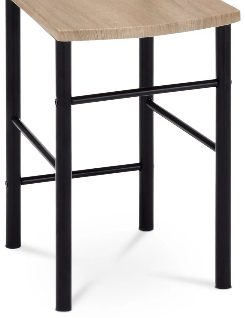 Nemý sluha 81870 BK čierny lak/dub sonoma, 119 cm