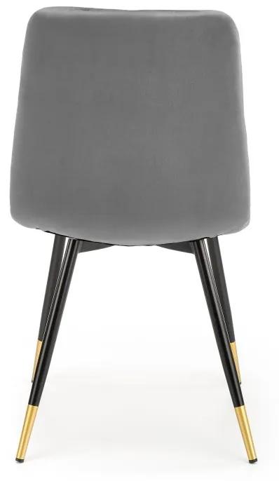 Jedálenská stolička ROSARIO –⁠ kov/látka, sivá