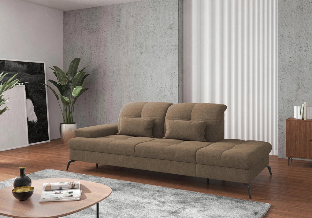 XXXLutz LEŇOŠKA, textil, svetlohnedá Sit & More - Online Only obývacie izby - 000144009973