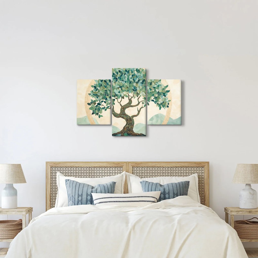 Obraz – Elegantná mozaika so stromom (90x60 cm)