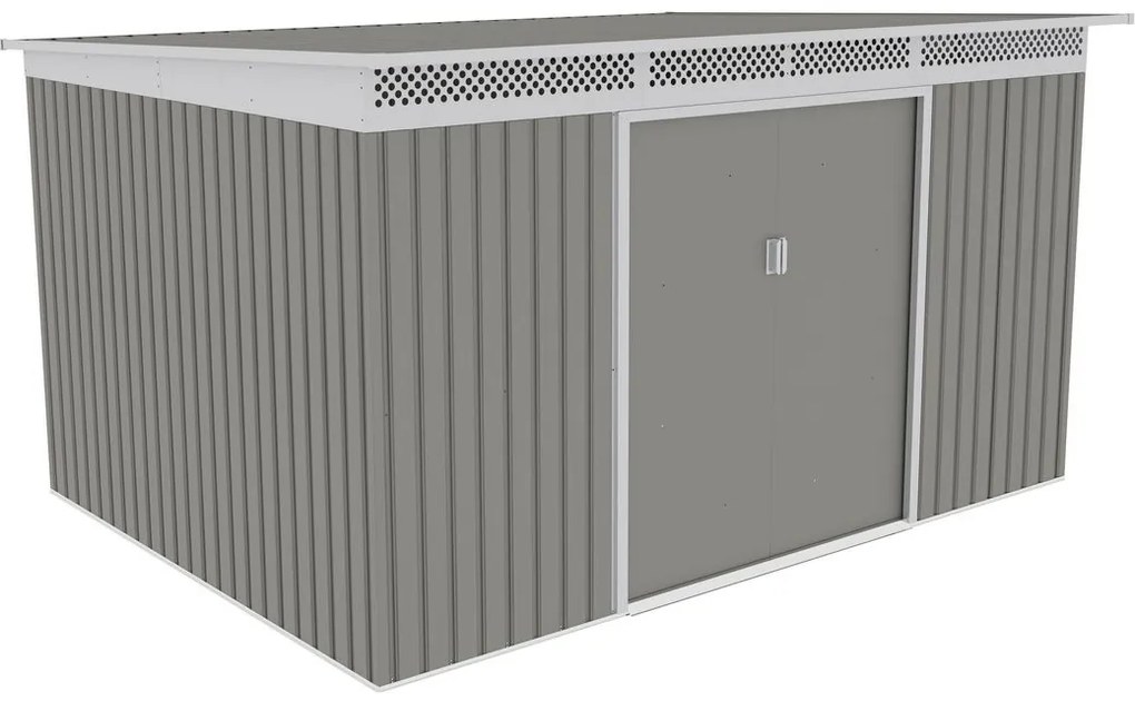 G21 Záhradný domček GRAH 915 - 340 x 269 cm, metalický šedý 63900994