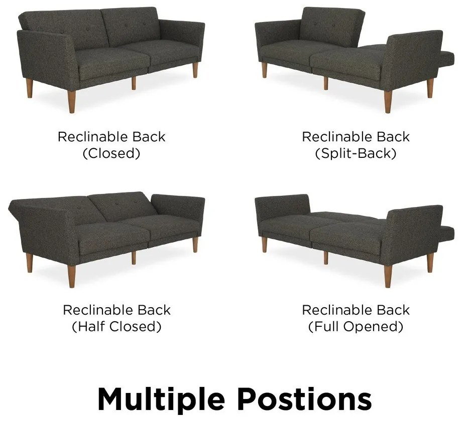 Sivá rozkladacia pohovka 205 cm Regal - Novogratz