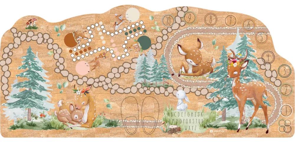 Detský koberec pre chlapcov a dievčatá - Čarovný les a hry pre deti