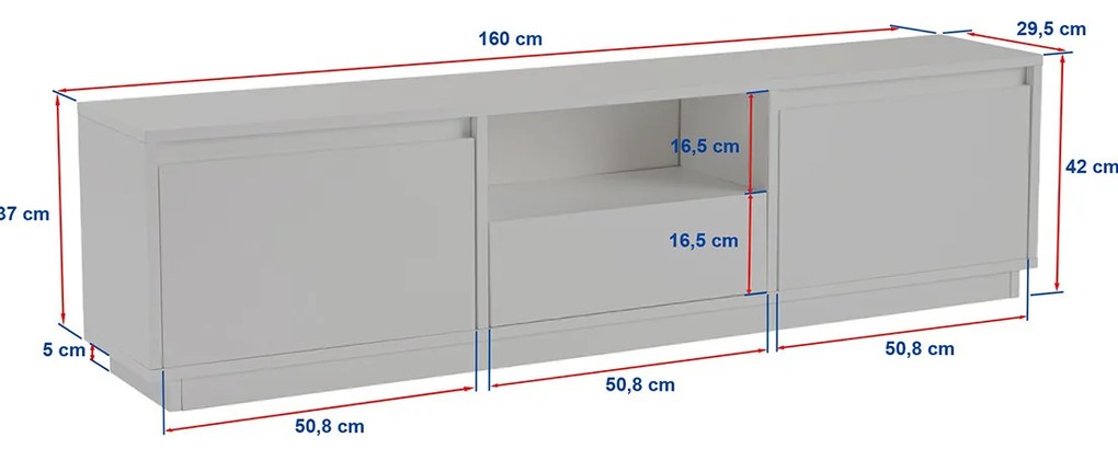 TV stolík Vanguard Wood Black