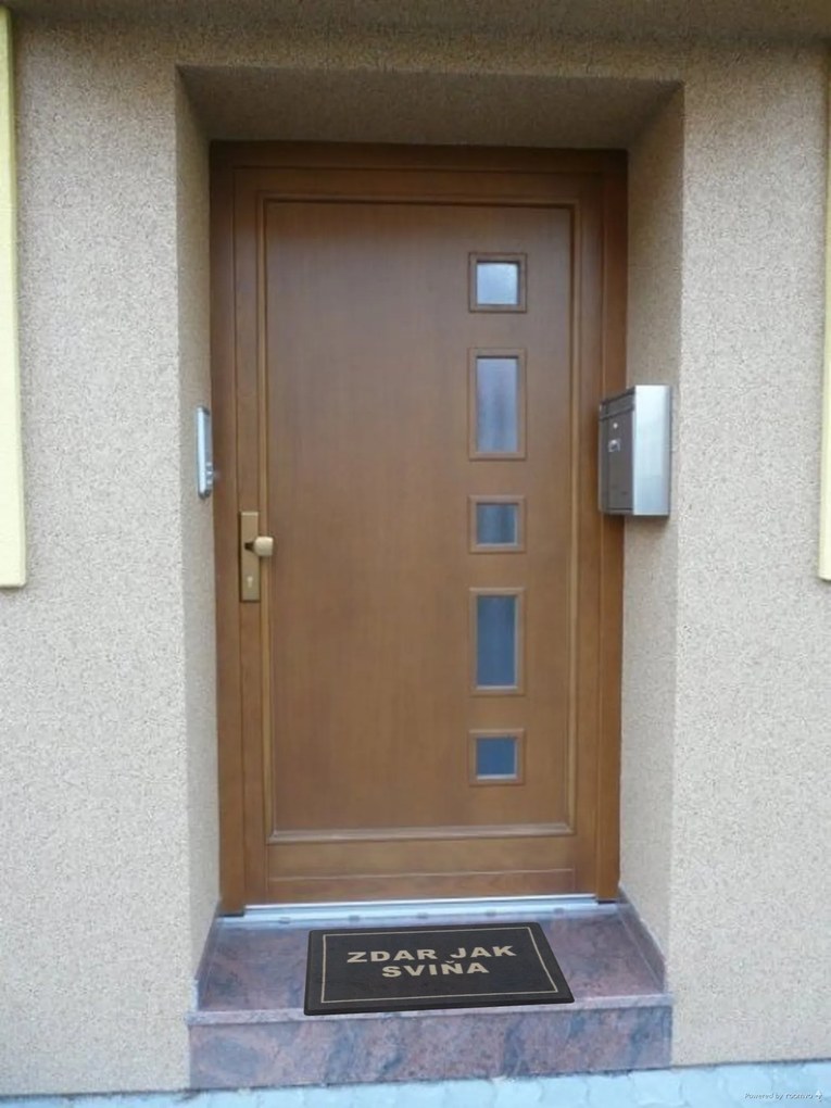 Mercury Flooring, Rohožka Zdar jak sviňa 40x60 cm – na von aj na doma, 40x60, čierna