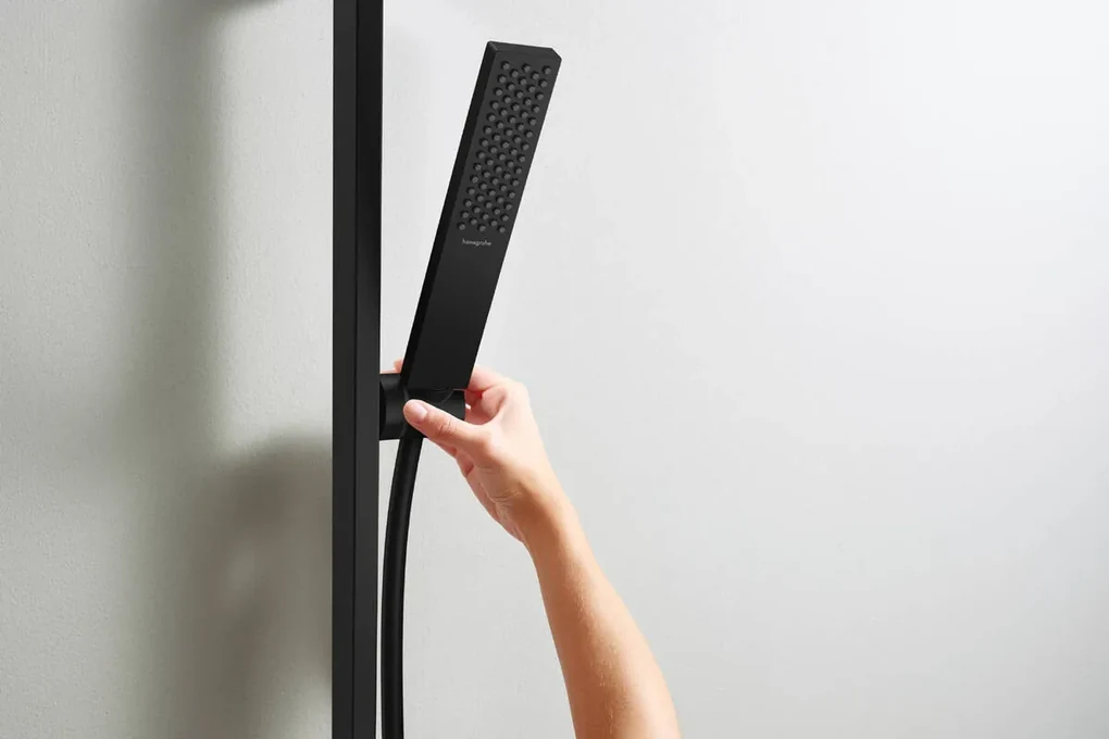 Hansgrohe Pulsify E, tyčová ručná sprcha 100 1jet EcoSmart, čierna matná, HAN-24320670