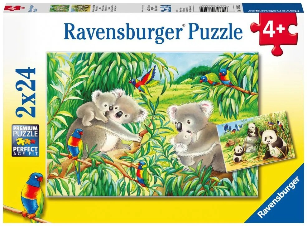 Ravensburger Koaly a pandy 2 x 24 kusov
