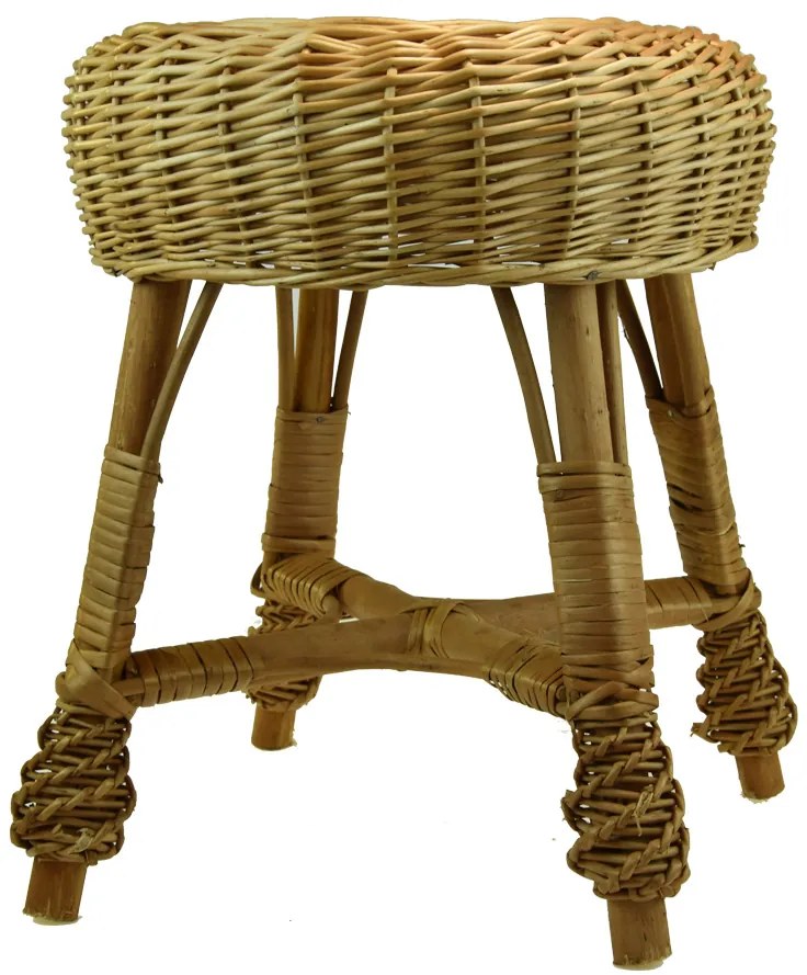 Prútený taburet Rozmery (cm): průměr 27, v. 29