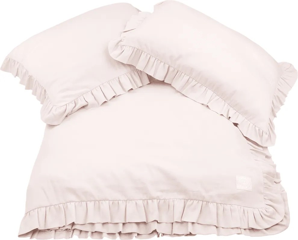 Posteľná bielizeň s volánom – púdrovo ružová Margaret od 140x200 cm 160x200 cm