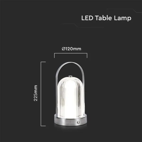 LED Stmievateľná stolná lampa LED/1W/5V 3000-6000K 1800 mAh chróm