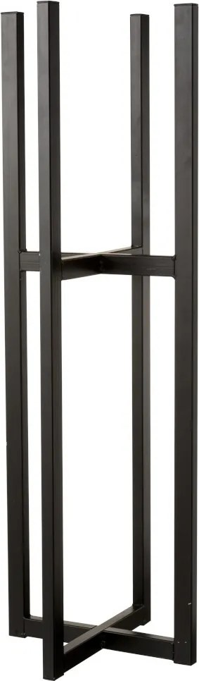 Čierny kovový stojan na kvetináč XL - 31,8 * 95,2 cm