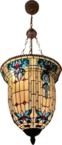 Luxus luster Tiffany závesná lampa BELL Ø41CM 5KG