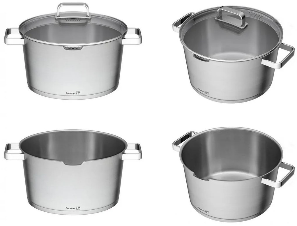 Sada riadu G21 Gourmet Magic s cedníkom, 4 diely, nerez 6352117