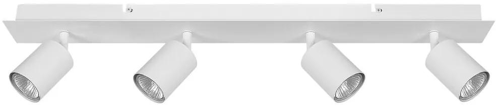 Biele kovové stropné svietidlo so 4 žiarovkami TIGRIS  Beliani