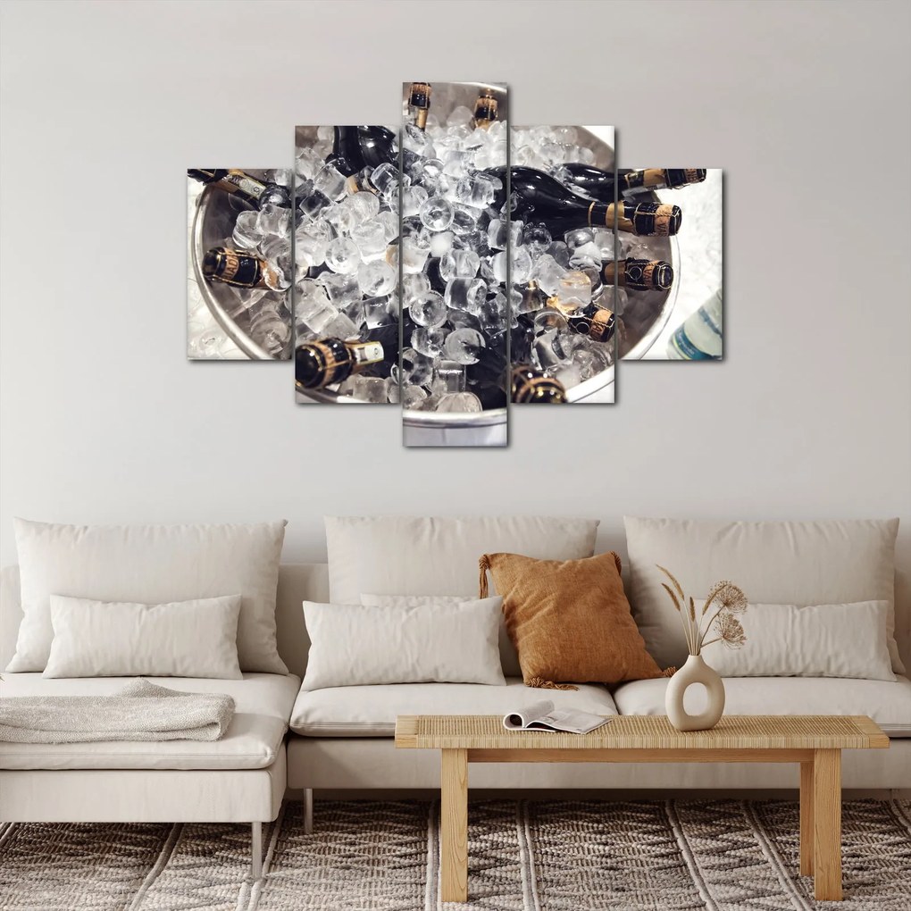 Obraz - šampanské v ľade (150x105 cm)