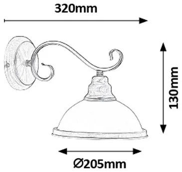RABALUX Nástenné svietidlo ELISETT