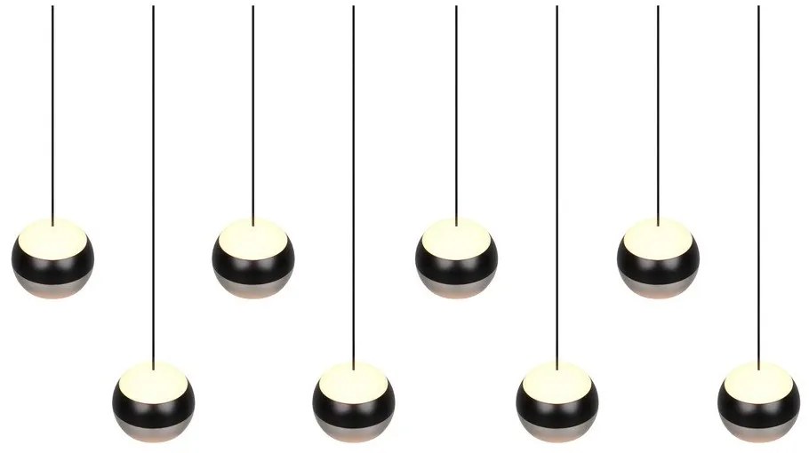 Čierne/v striebornej farbe LED závesné svietidlo Orbit – Trio Select