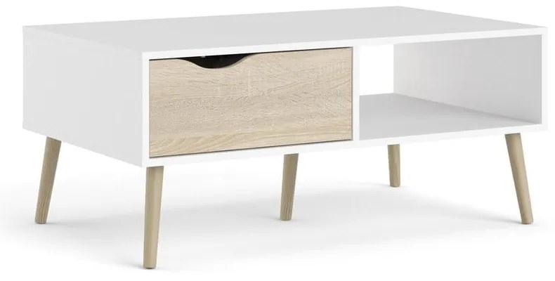 Biely odkladací stolík Tvilum Oslo, 99 x 60 cm
