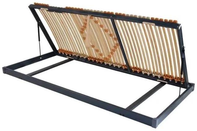 Ahorn TRIOFLEX kombi P PRAVÝ - prispôsobivý posteľný rošt s bočným výklopom 100 x 195 cm, brezové lamely + brezové nosníky