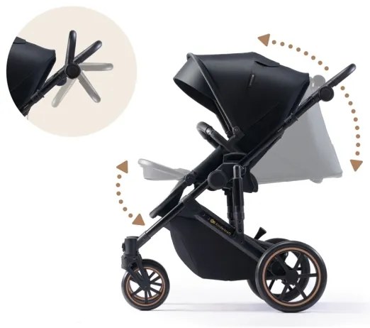 KINDERKRAFT - Kombinovaný kočík 2v1 PRIME 2 čierna