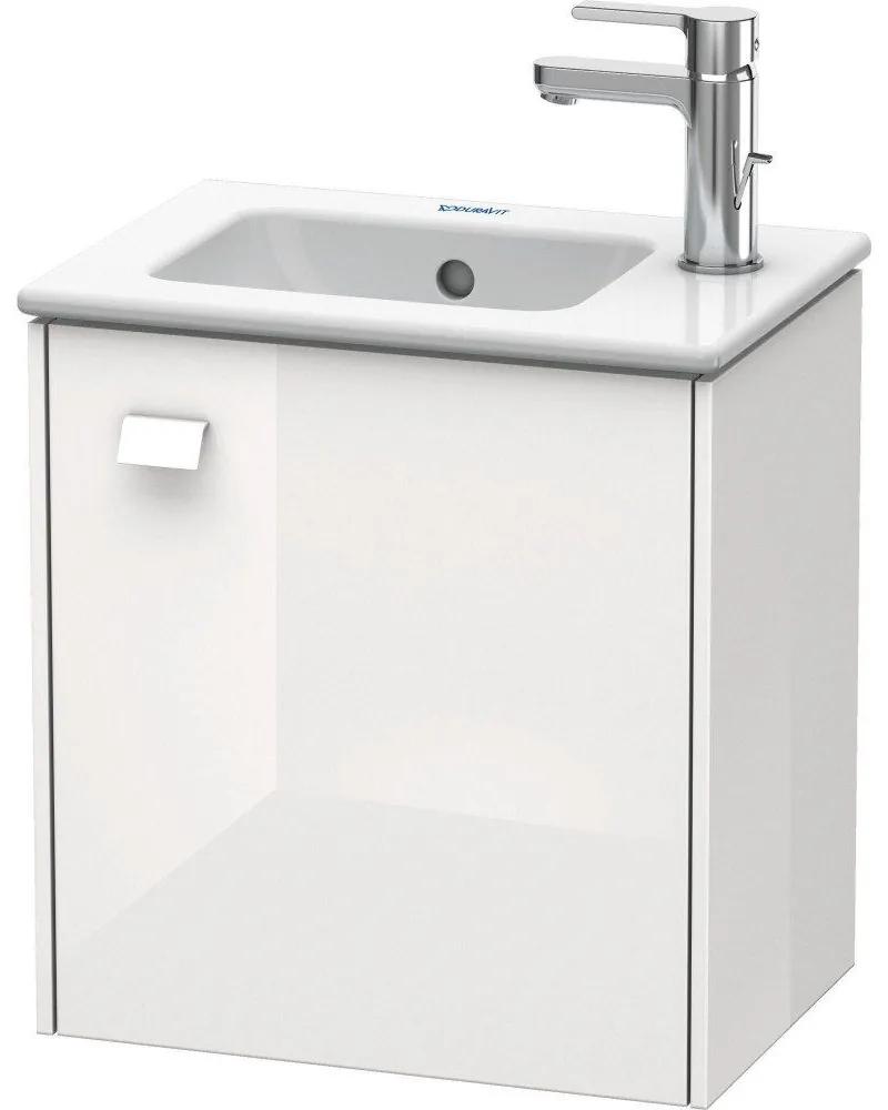 DURAVIT Brioso závesná skrinka pod umývadielko, 1 dvierka, pánty vpravo, 420 x 289 x 442 mm, biela vysoký lesk, BR4000R2222