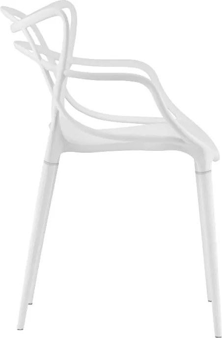 Sada 4 ks plastových stoličiek KATO bielych